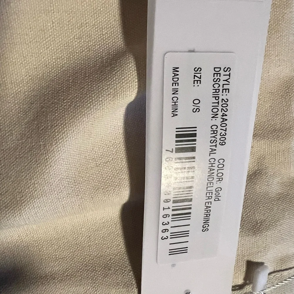 AREA Gold Crystal Chandelier Earrings - Picture 6 of 11